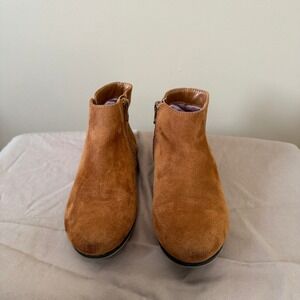 Cat Jack Toddler Kids Brown Suede Ankle Boots Side Zip Size 1